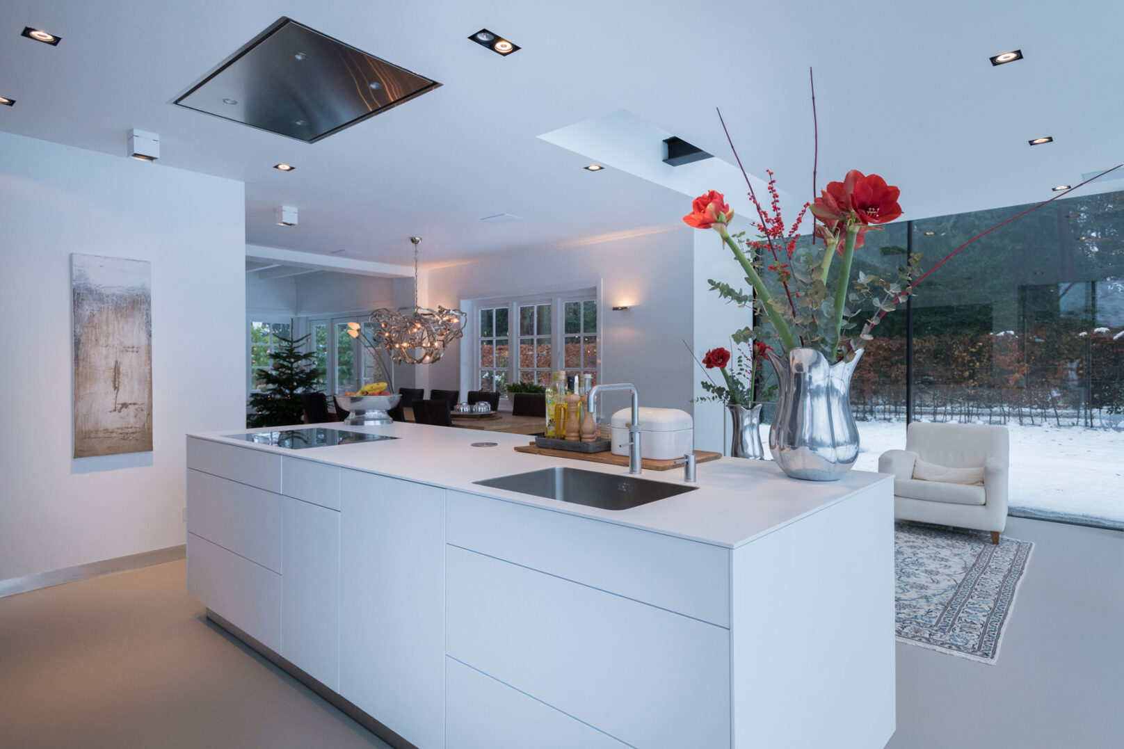 exclusieve keuken met hoek zitbar en hogekasten in zwart eiken, foto 6