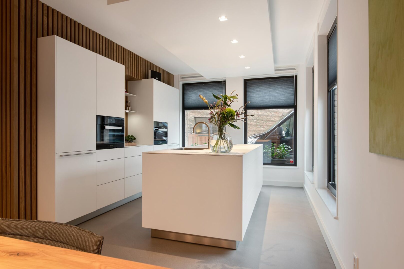 moderne grafiet kleur design keuken met kookeiland, foto 3