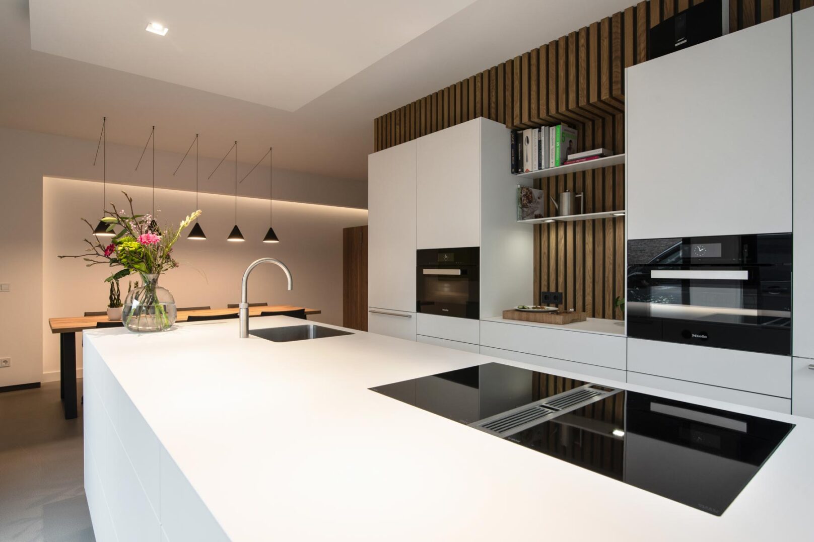 moderne grafiet kleur design keuken met kookeiland, foto 2